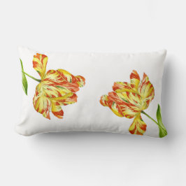 Fiery Tulips på en Lumbar Pillow Lumbarkudde