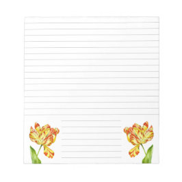 Fiery Tulips på ett medelstort Anteckningsblock