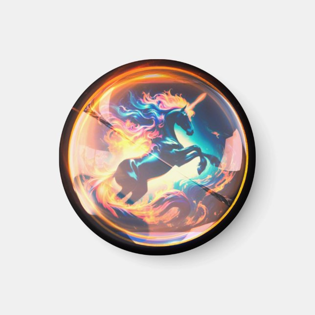 Fiery Unicorn Magnet (Framsidan)