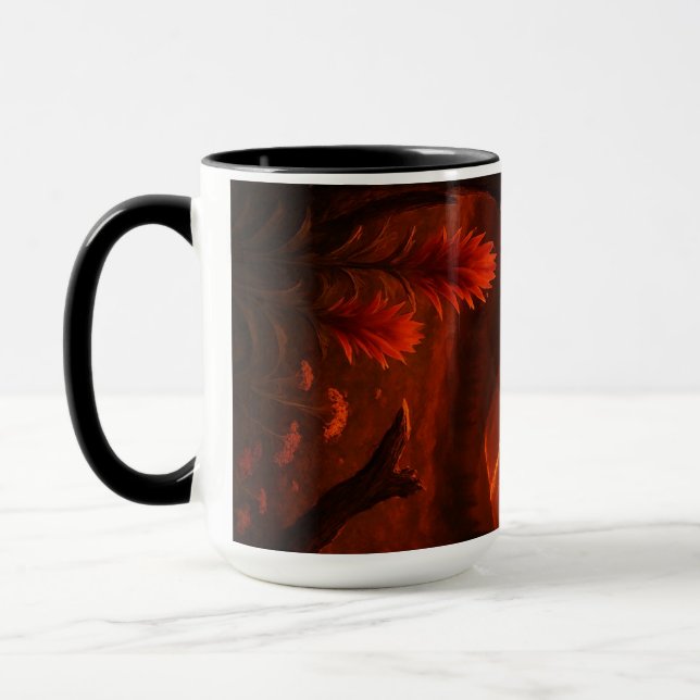 Fiery Volcano Mugg - fetma kaffe Kopp för naturen. (Vänster)