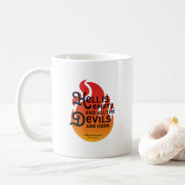 Fiery William Shakespeare helvetet är tomt Kaffemugg