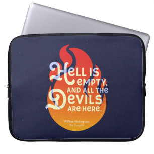Fiery William Shakespeare helvetet är tomt Laptop Fodral