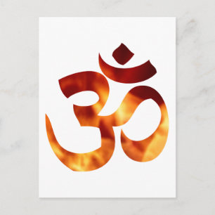 Fiery Yoga Symbol Vykort