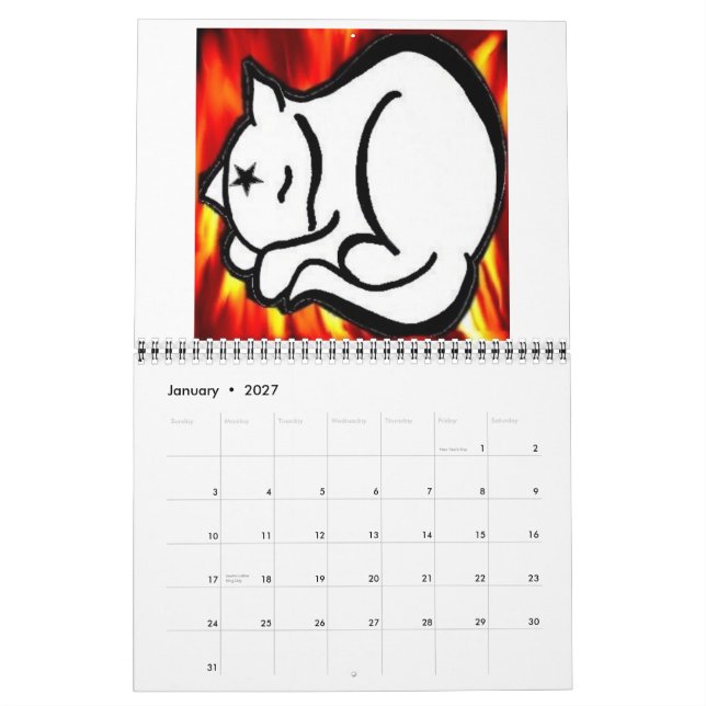 FieryStarCat kalender (Jan 2027)