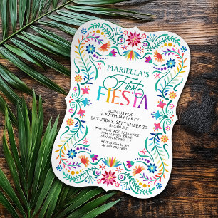 Fiesta 1:a födelsedagen inbjudningar