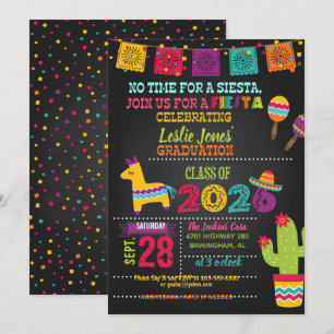 Fiesta 2026 Examen Invitation - Blk Inbjudningar