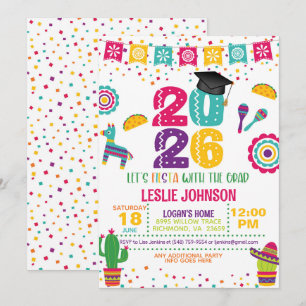 Fiesta 2026 Examen Invitation Inbjudningar