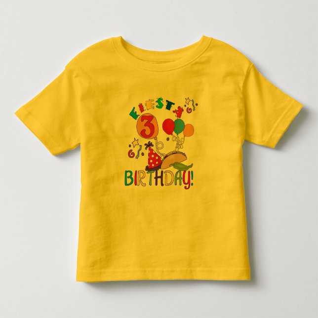 Fiesta 3:e födelsedag T-shirts och gåvor (Framsida)