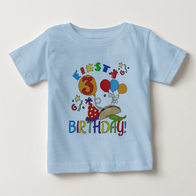 Fiesta 3:e födelsedag T-shirts och gåvor (Framsida)