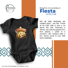 Fiesta at My Crib Baby Fine Jersey Bodysuit T Shirt