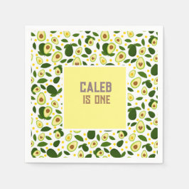 Fiesta Avocado Heliga Guacamole 1:a födelsedagen P Pappersservett