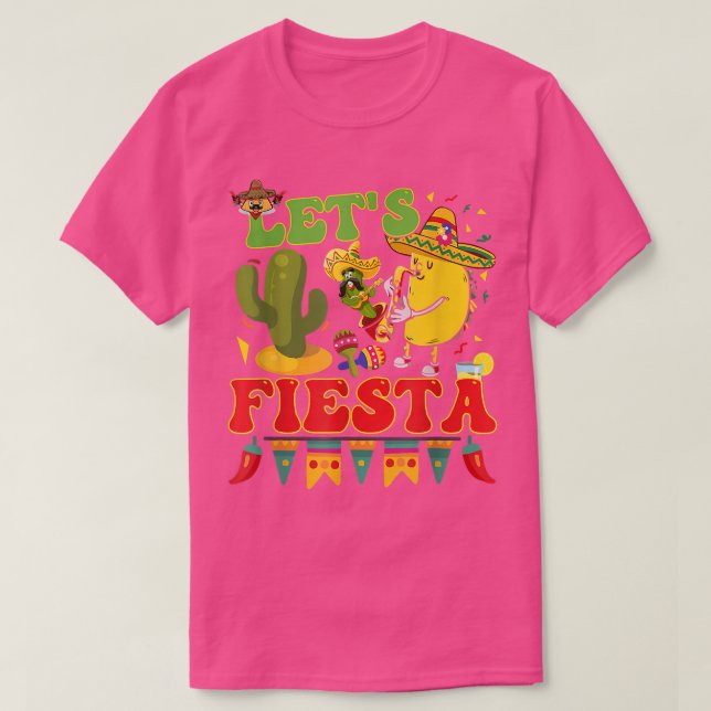 Fiesta Avocado och Tacos cinco de Mayo Meican T Shirt (Design framsida)
