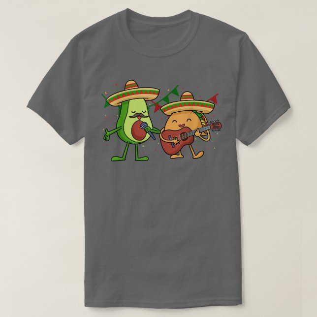 Fiesta Avocado & Tacos Cinco De Mayo Meican P T Shirt (Design framsida)