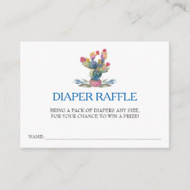 Fiesta Baby Shower Diaper Raffle Biljett Tilläggskort