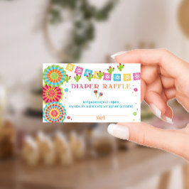 Fiesta Baby Shower Diaper Raffle Card Tilläggskort