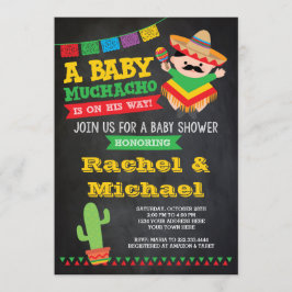 Fiesta Baby Shower-inbjudan, Baby Muchacho Inbjudningar