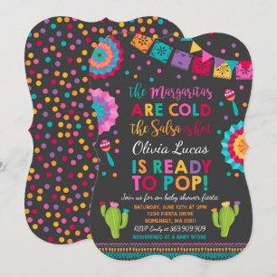 Fiesta Baby Shower-inbjudan för mexikanska babysko Inbjudningar