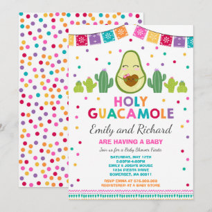 Fiesta Baby Shower-inbjudan Heliga Guacamole Party Inbjudningar