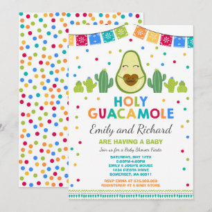 Fiesta Baby Shower-inbjudan Heliga Guacamole Party Inbjudningar