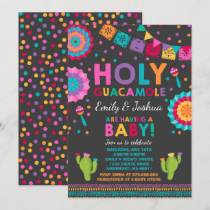 Fiesta Baby Shower-inbjudan Heliga Guacamole Party Inbjudningar