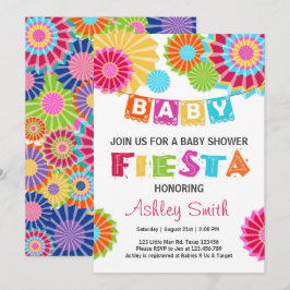 Fiesta Baby Shower Mexican Gender Neutral Colorful Inbjudningar