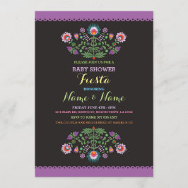 Fiesta Baby Shower Mexican Girl Boy Flower Inbjuda Inbjudningar