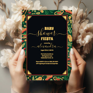 Fiesta Baby Shower Mexican Roligt Inbjudningar