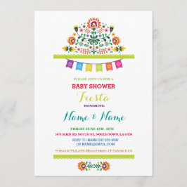 Fiesta Baby Shower Mexico Girl Boy Bright Inbjudan