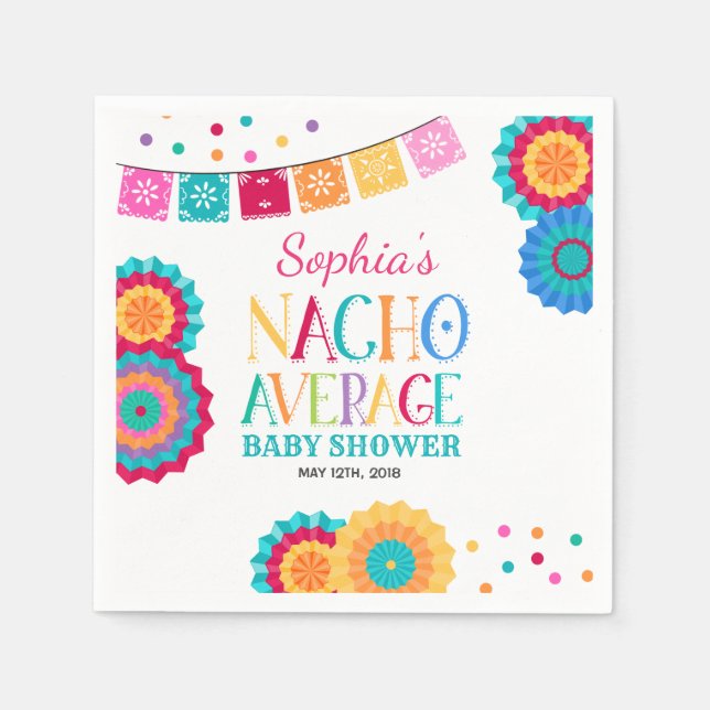 Fiesta Baby Shower Napkin Nacho Average Party Pappersservett (Framsidan)