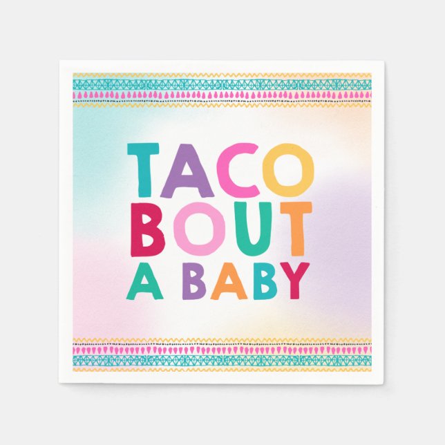 Fiesta Baby Shower Napkin Taco Bout A Baby Party Pappersservett (Framsidan)