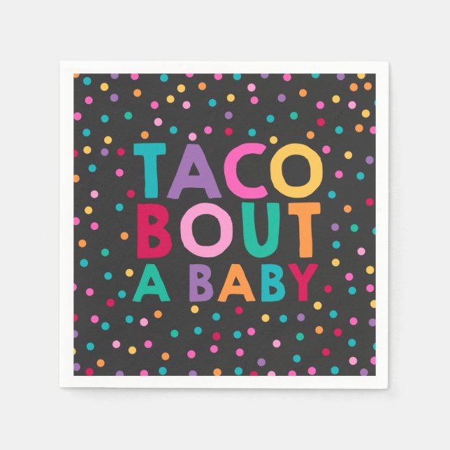 Fiesta Baby Shower Napkin Taco Bout A Baby Party Pappersservett (Framsidan)