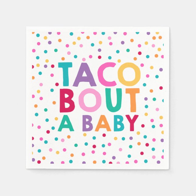 Fiesta Baby Shower Napkin Taco Bout A Baby Party Pappersservett (Framsidan)