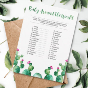 Fiesta Baby Värld runt Shower Game Card Tilläggskort