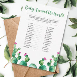 Fiesta Baby Värld runt Shower Game Card Tilläggskort