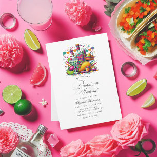 Fiesta Bachelorette Helg med Tacos & Tequila Inbjudningar