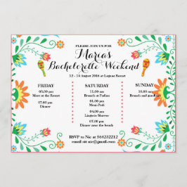 Fiesta Bachelorette Party Itinerary Investigation Inbjudningar