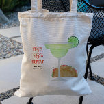Fiesta Bachelorette Party Taco & Margarita Tequila Tygkasse<br><div class="desc">Den här väskan har en vattenfärgsmålning av ett margaritasglas och en tako. Anpassa med din information och ändra eventuella ordalydelser till kostym i stil.</div>