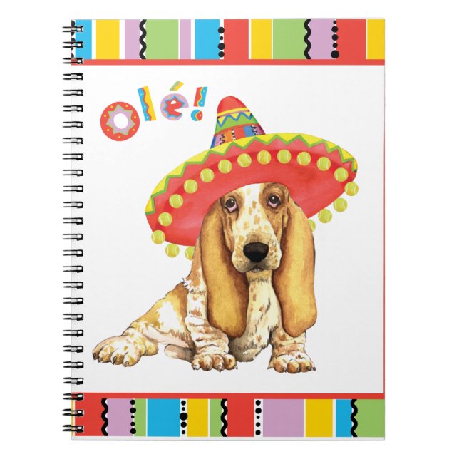 Fiesta Basset Anteckningsbok Med Spiral (Framsidan)
