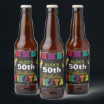 Fiesta Beer-etikett - Anpassa Namn/år Ölflaska Etikett<br><div class="desc">Perfekt för att fira fiesta!</div>