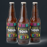 Fiesta Beer-etikett - Anpassa Namn/år Ölflaska Etikett<br><div class="desc">Perfekt för att fira fiesta!</div>