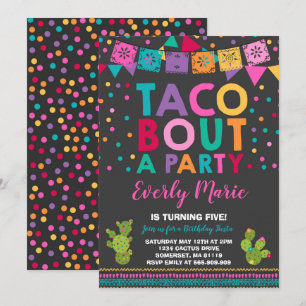 Fiesta Birthday bjudande Taco Bout A Party Inbjudningar