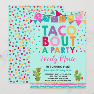 Fiesta Birthday bjudande Taco Bout A Party Inbjudningar