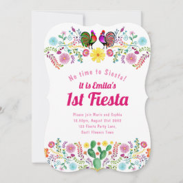 Fiesta Birthday för en flicka i Sinorita Folkart Inbjudningar