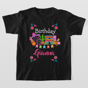 Fiesta Birthday Girl   Mexiko Party   anpassningsb T Shirt
