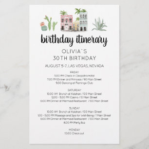 Fiesta Birthday Helg inkvarterskort