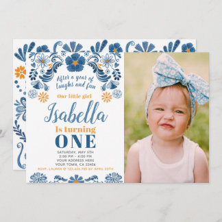 Fiesta Birthday-inbjudan med ditt foto Inbjudningar