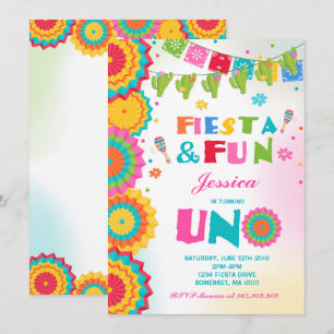 Fiesta Birthday-inbjudan till Fiesta-Roligten som Inbjudningar