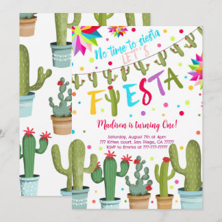 Fiesta Birthday Inbjudningar