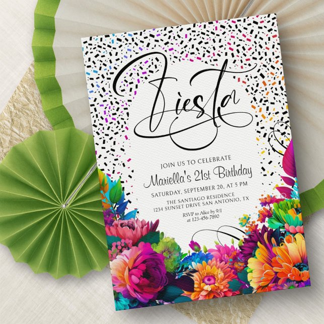 Fiesta Birthday Invitation Inbjudningar (Skapare uppladdad)