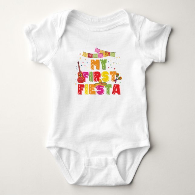 Fiesta Birthday One-Biet Bodykostym T Shirt (Framsida)